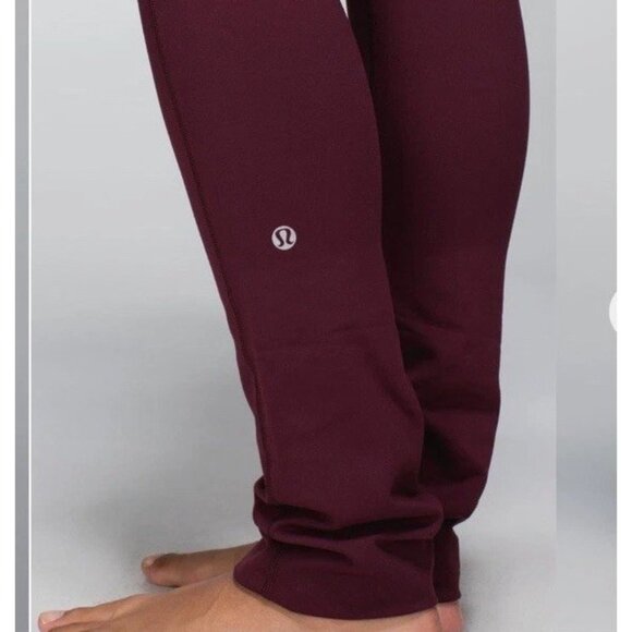 Lululemon Size 4 Skinny Will Pant *Full-On Luon Bordeaux Drama Women’s - Picture 12 of 14